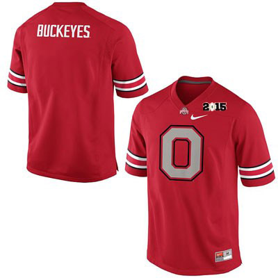 Ohio State Buckeyes Men's Blank #00 Red Authentic Nike 2015 Patch Fashion College NCAA Stitched Football Jersey ER19D33MD